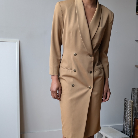 Vintage Elie Tahari double breasted tailored wool dress - Picture 8 of 11